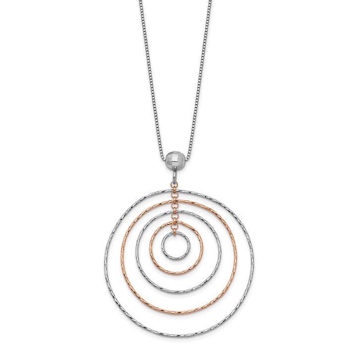 Sterling Silver Rose Gold-Plated D.C Necklace