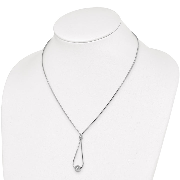 Sterling Silver Polish Laser Cut Bead Necklace