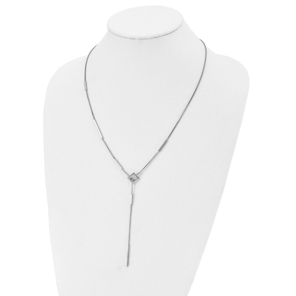 Silver Bar Toggle Adjustable Necklace