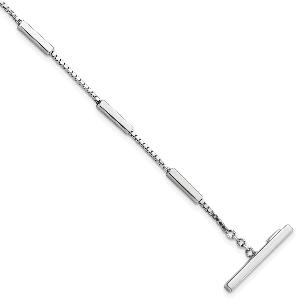Sterling Silver Polished Toggle Bar Bracelet