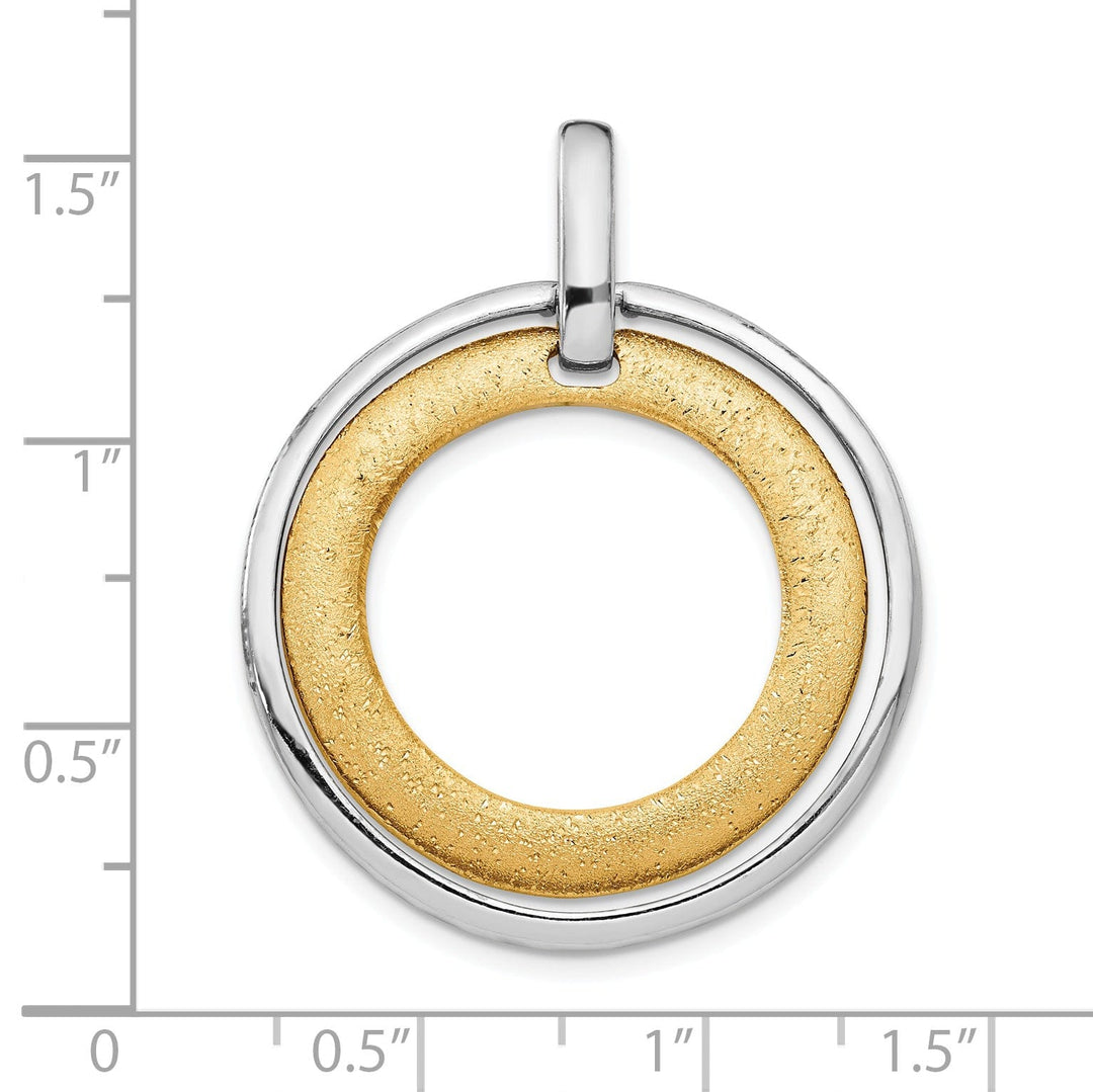 Sterling Silver Gold-tone 24k Plated Pendant