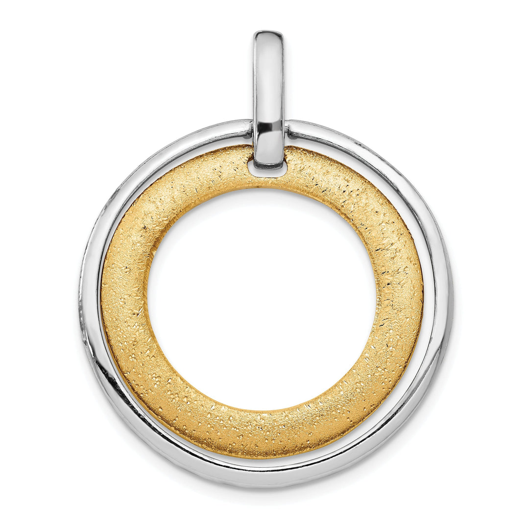 Sterling Silver Gold-tone 24k Plated Pendant