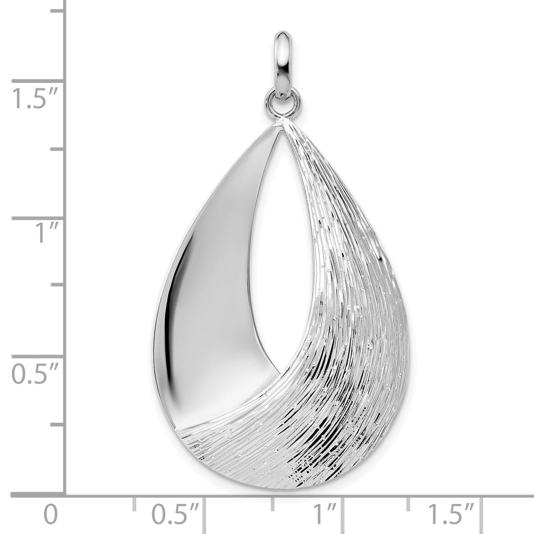 Sterling Silver Polished Textured Pendant