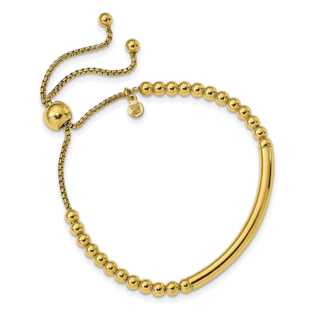 Silver Gold-plated Beaded Adjustable Bracelet