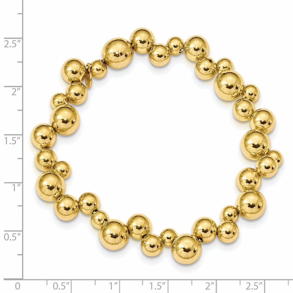 Silver Gold-plate Bead Magnetic Clasp Bracelet