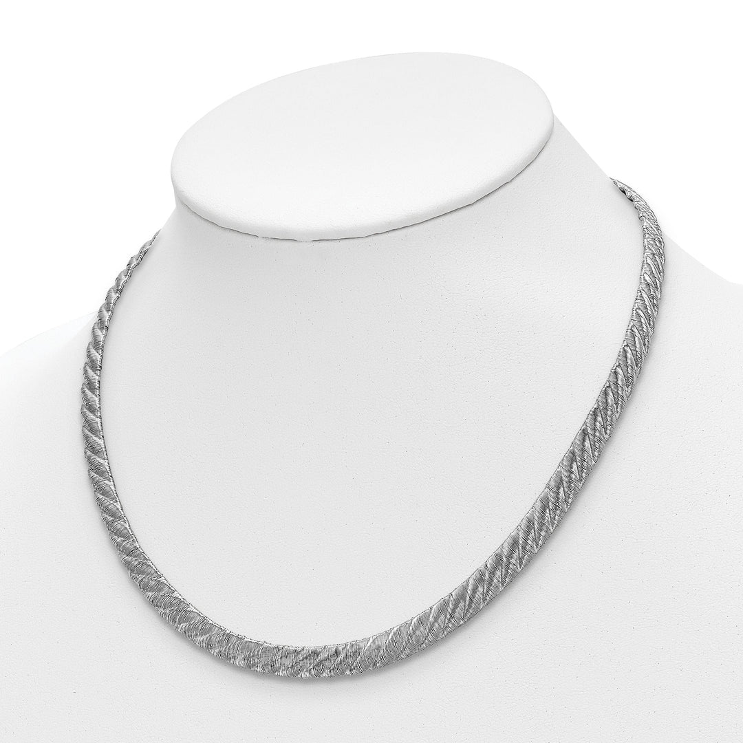 Sterling Silver Textured Mesh Necklace