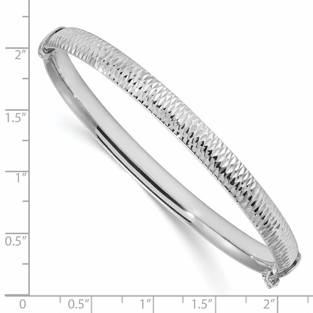 Leslies Sterling Silver Polished Texture Bangle