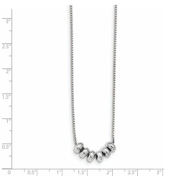 Silver Polished Adjustable Necklace