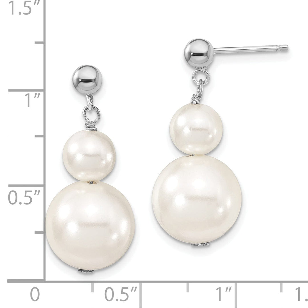 Majestik White Pearl Dangle Earrings