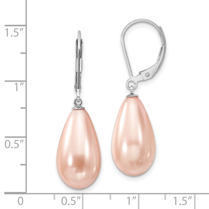 Majestik Teardrop Pink Pearl Earrings