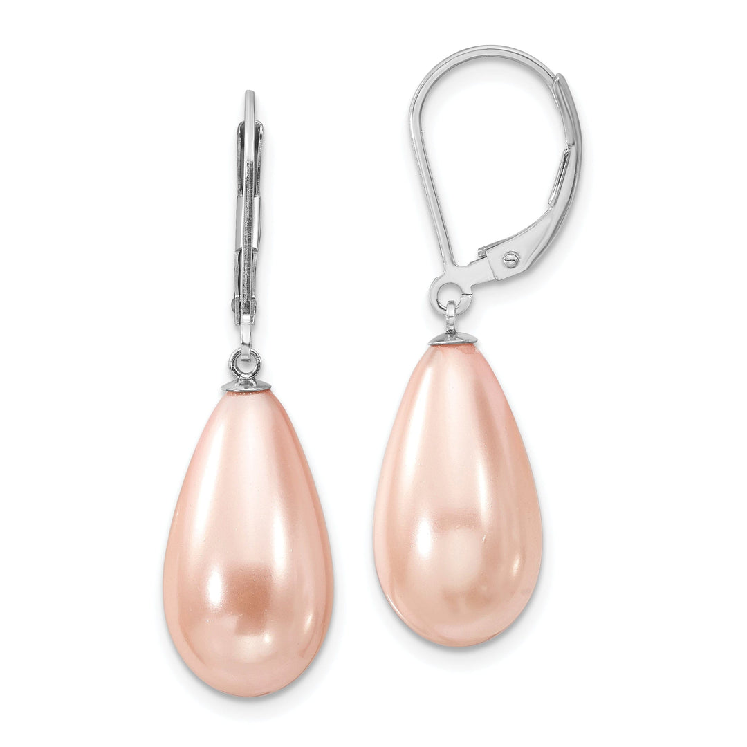 Majestik Teardrop Pink Pearl Earrings