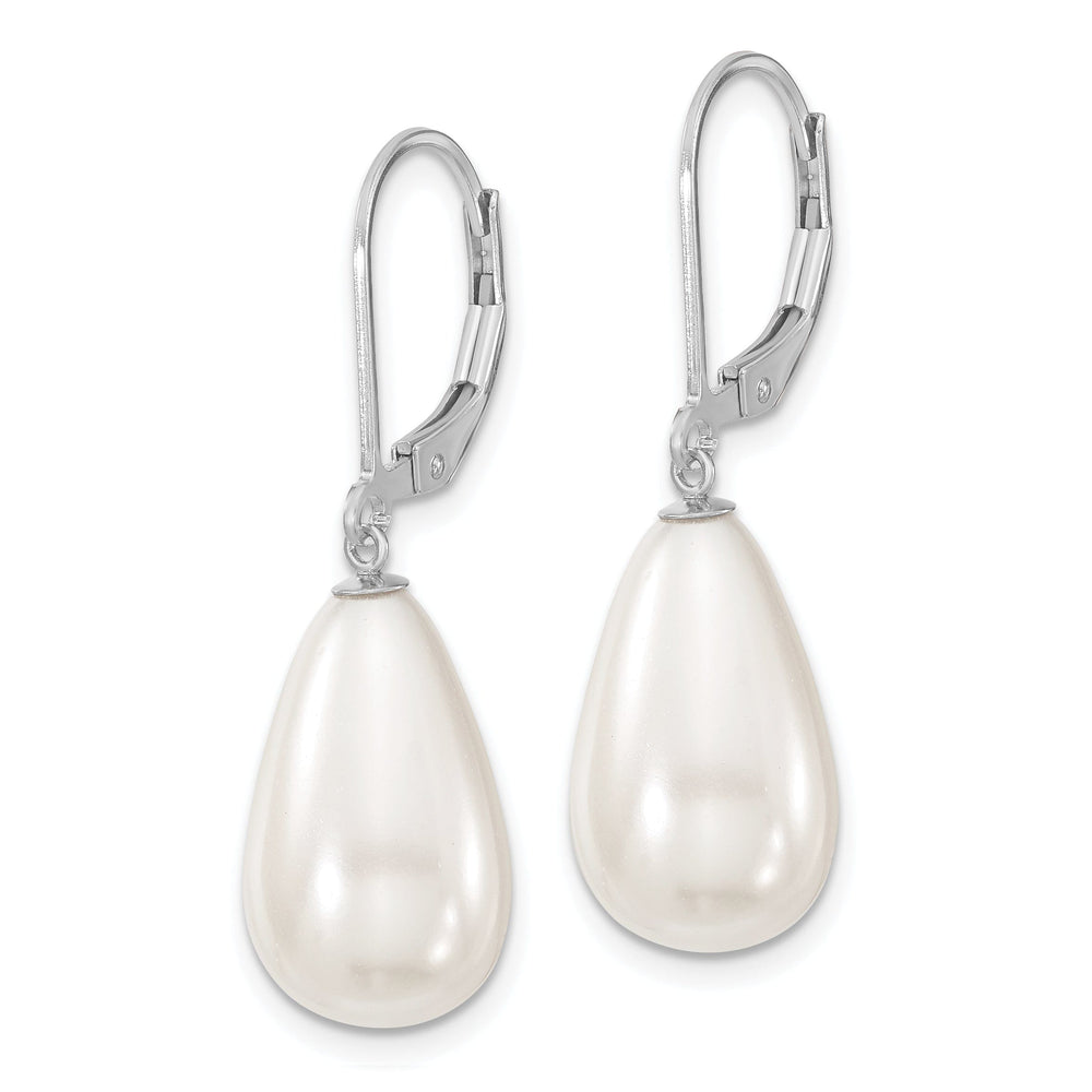 Majestik Teardrop White Pearl Earrings