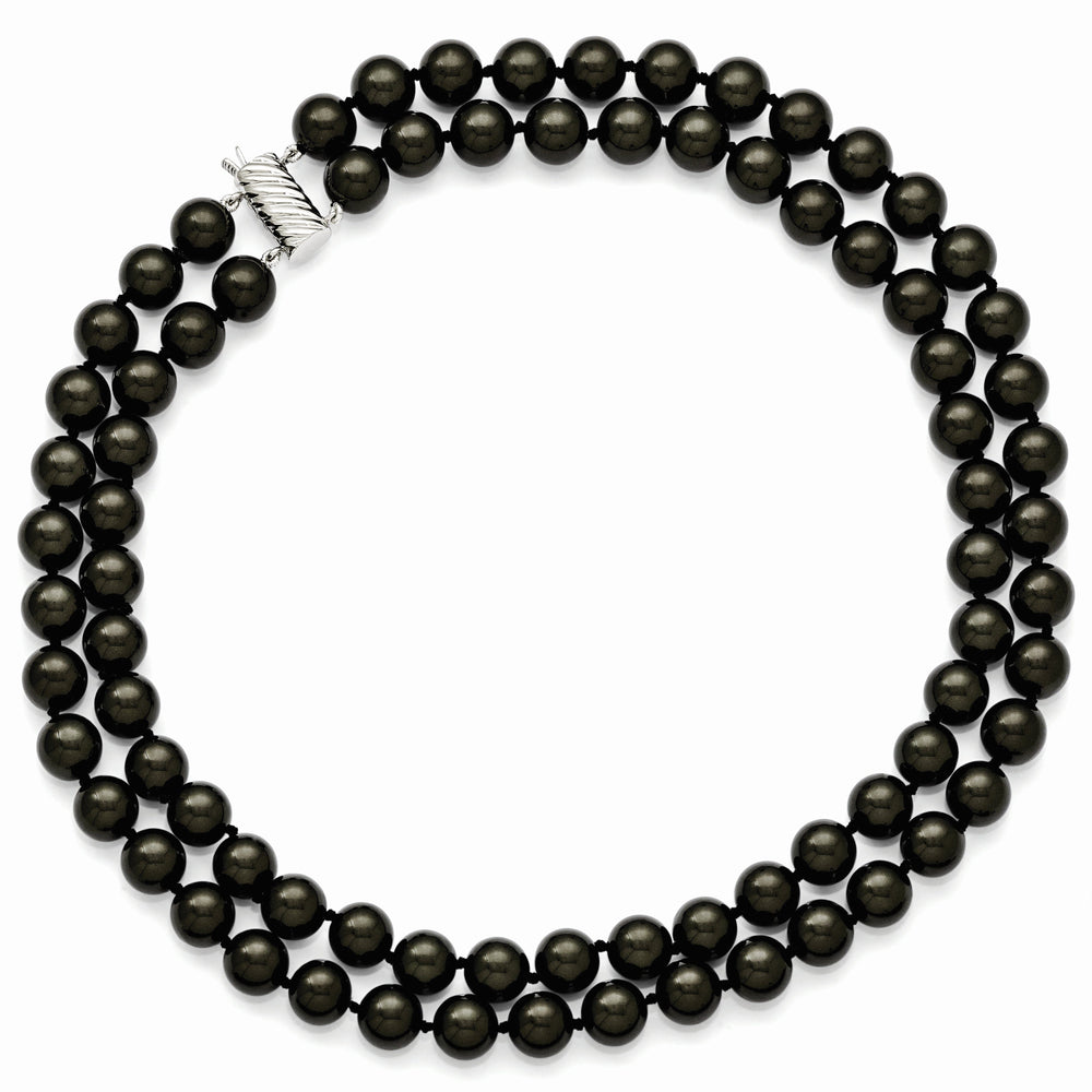 Majestik Black Shell Pearl Necklace