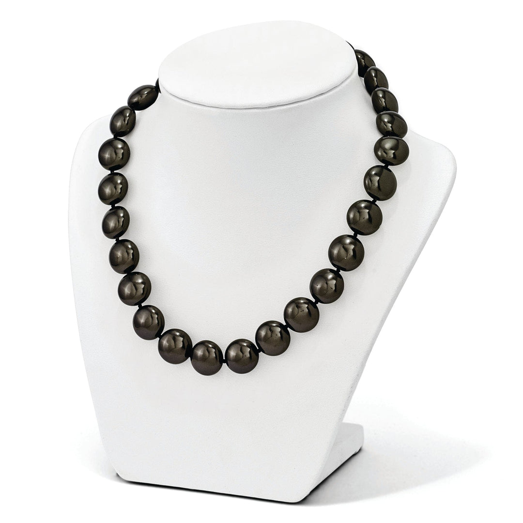 Majestik Coin Black Shell Pearl Necklace