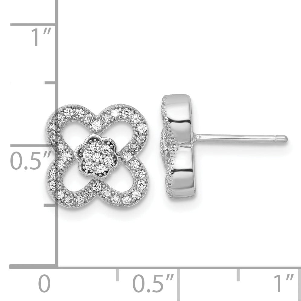 Sterling Silver Cubic Zirconia Post Earrings