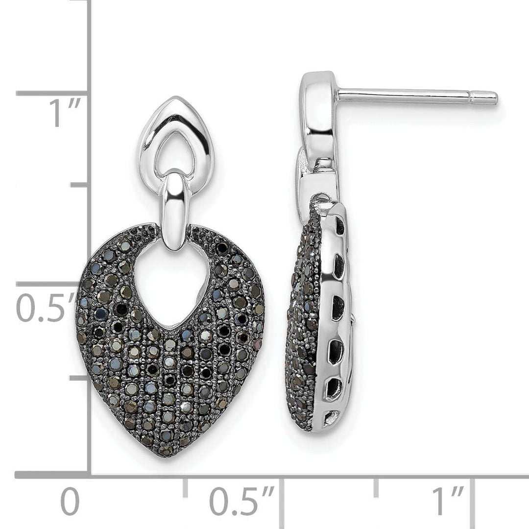 Sterling Silver Cubic Zirconia Dangle Earrings
