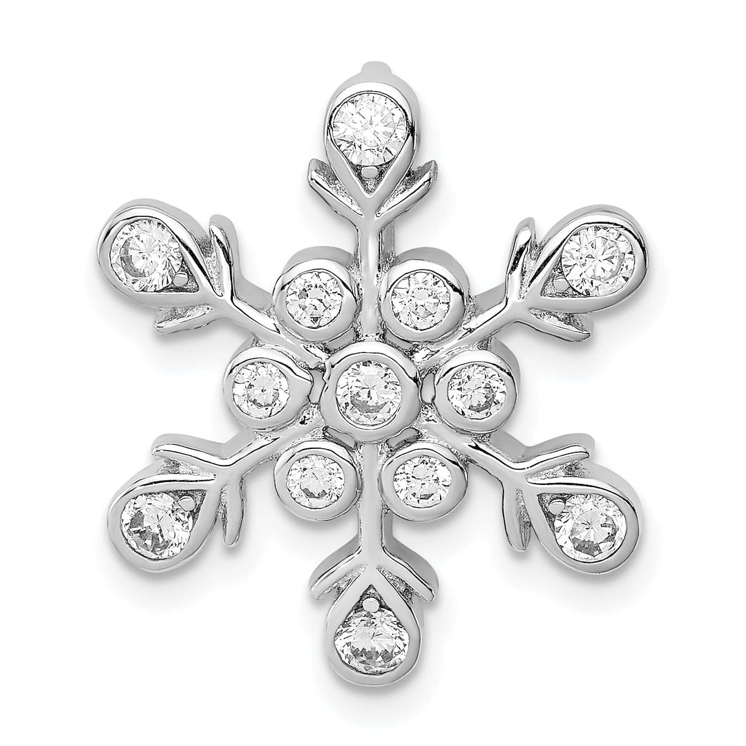 Sterling Silver Cubic Zirconia Snowflake Charm
