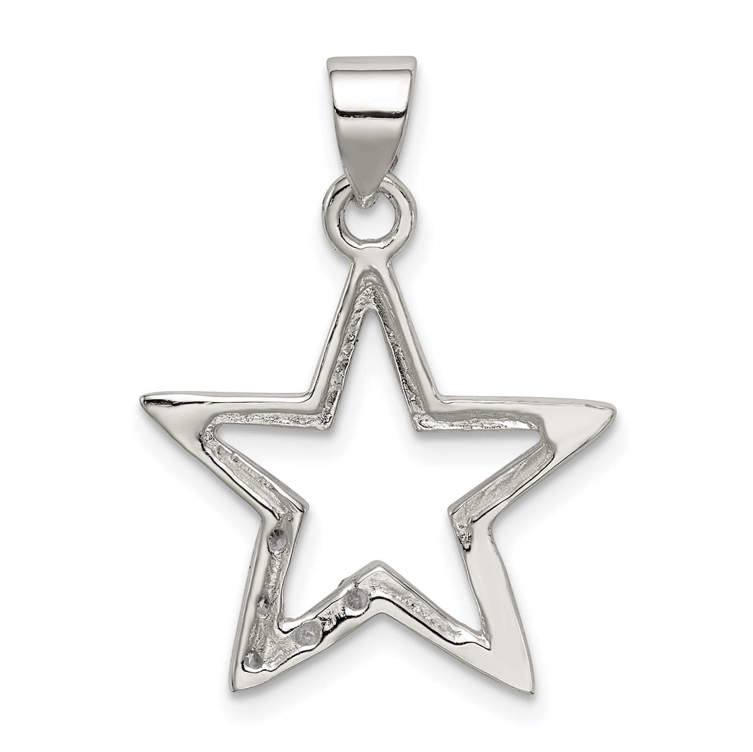 Solid Sterling Silver Polish Finish Star Charm