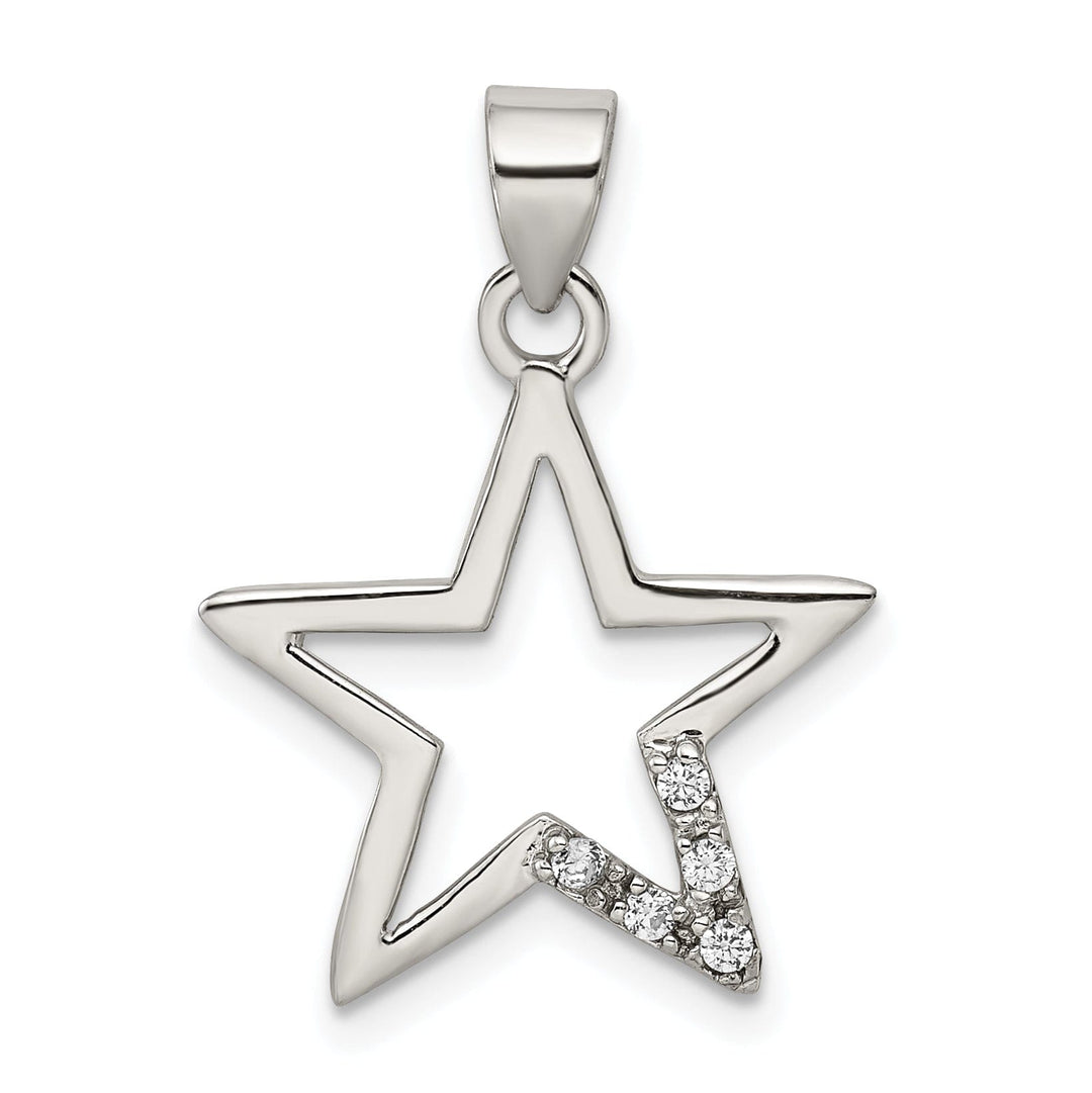 Solid Sterling Silver Polish Finish Star Charm