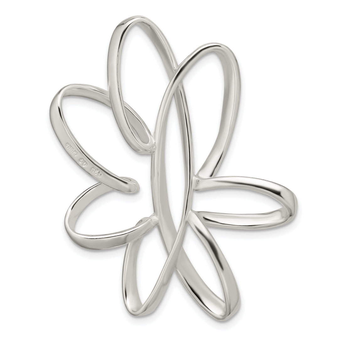 Sterling Silver Stylish Flower Pendant