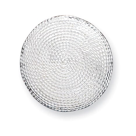 Silver Round Stylish Woven Pendant Slide