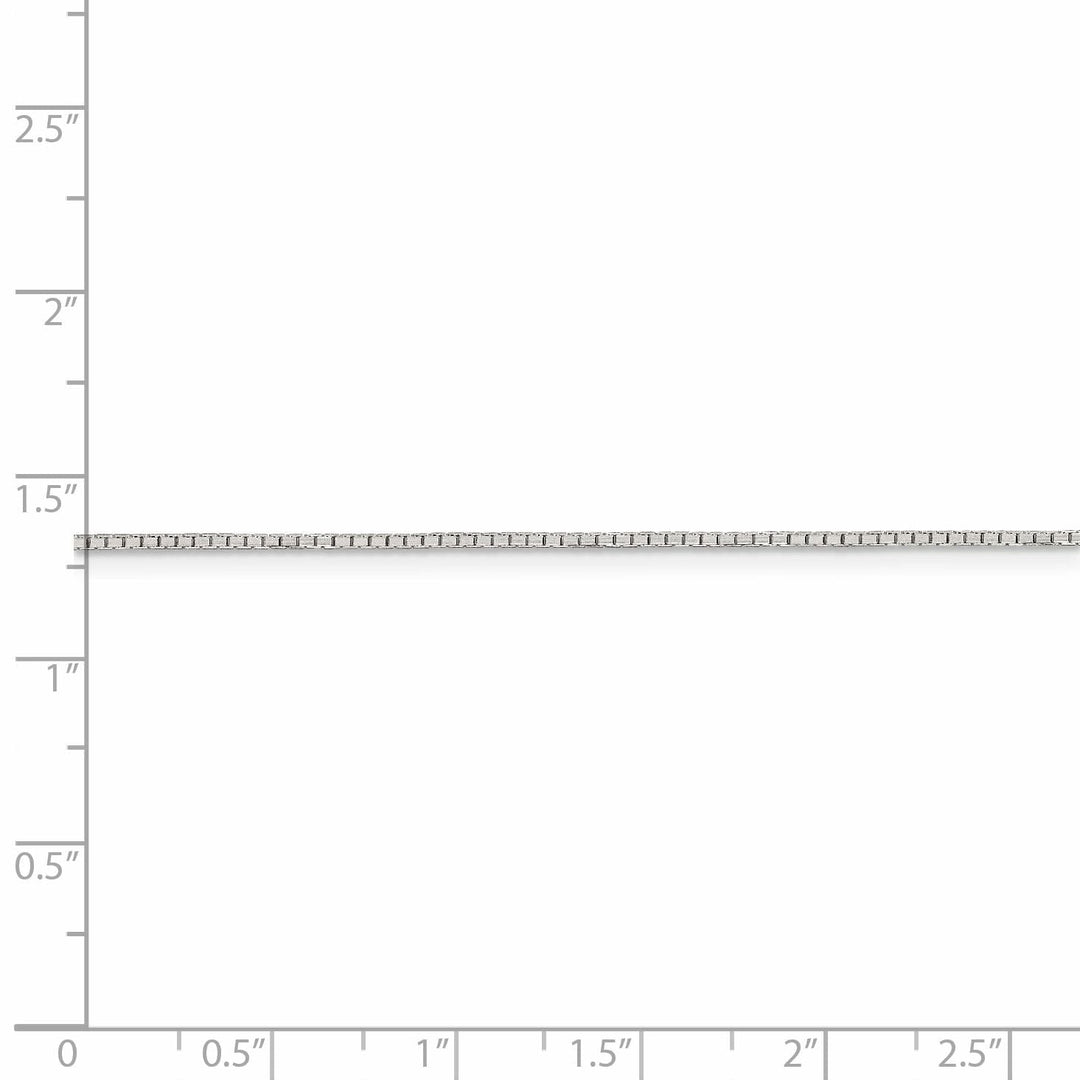 Sterling Silver Rhodium 1.00-mm Cable Chain