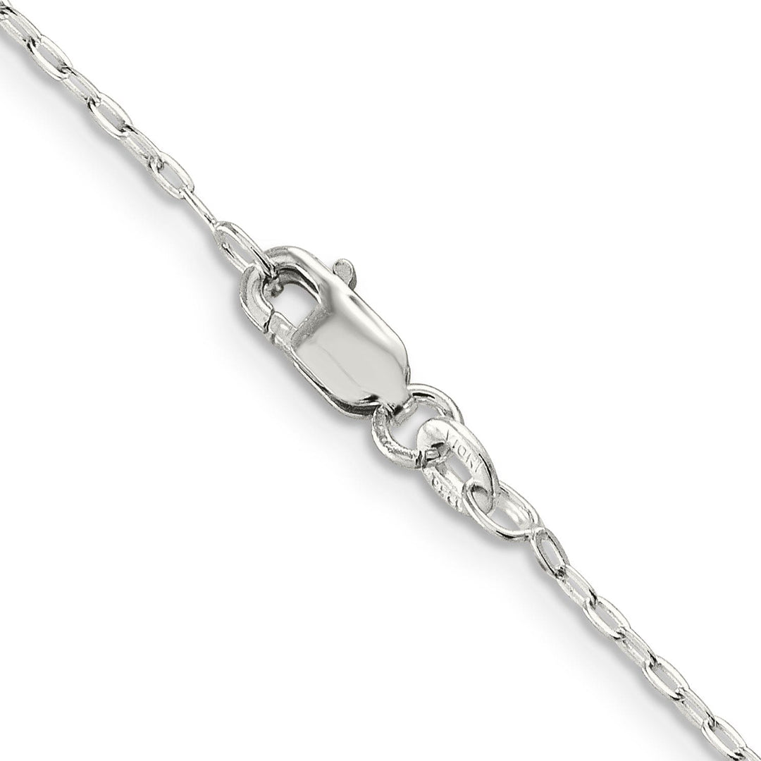 Silver Polish 1.40-mm Beveled Oval Cable Chain