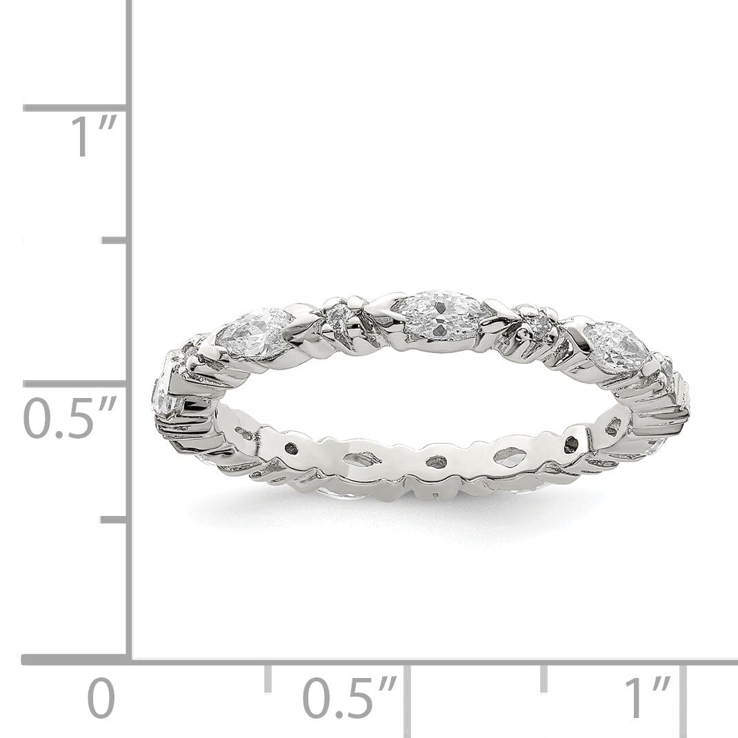 Sterling Silver Cubic Zirconia Band
