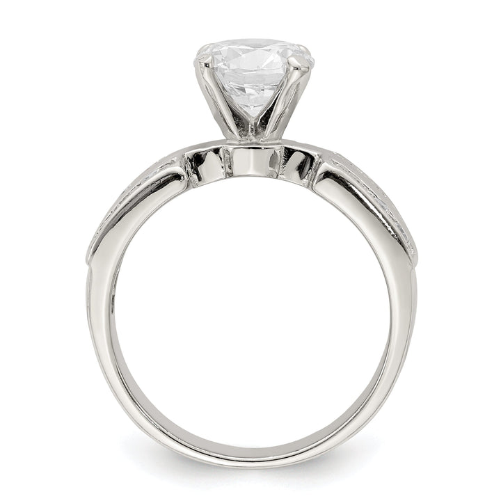 Sterling Silver Solitaire Cubic Zirconia Ring