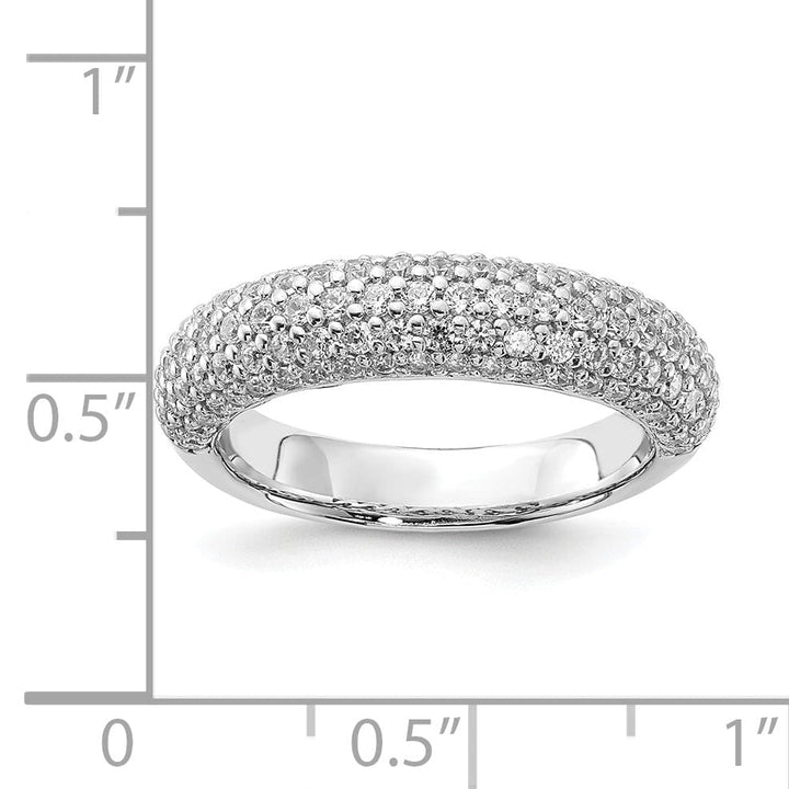 Sterling Silver Pave 113 Stone CZ Ring