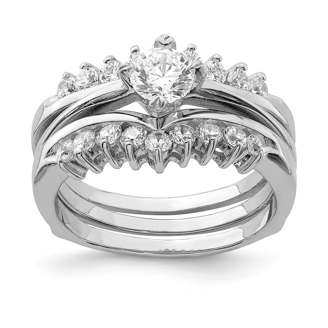 Sterling Silver Cubic Zirconia Ring Set