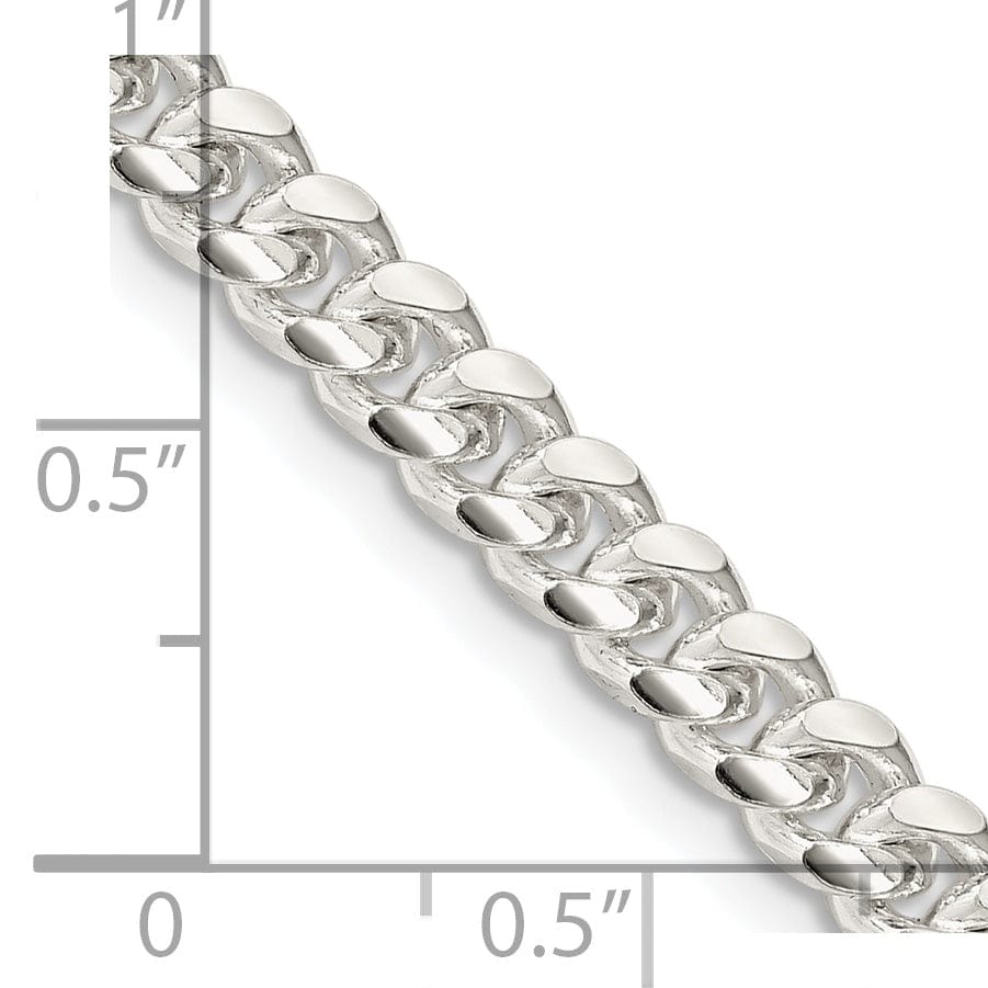 Silver 5.00-mm Solid Domed Link Curb Chain