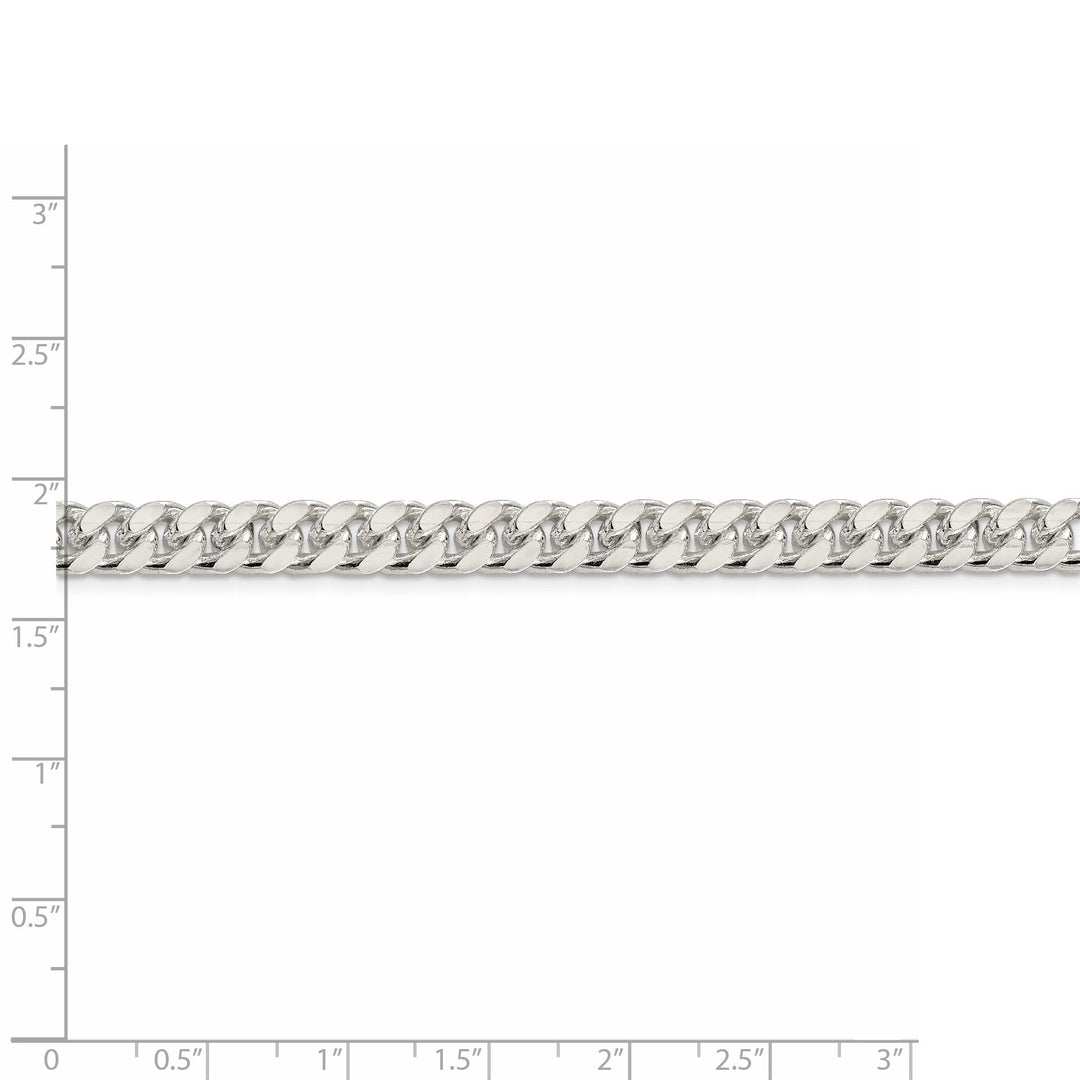 Silver 7.00-mm Solid Domed Link Curb Chain