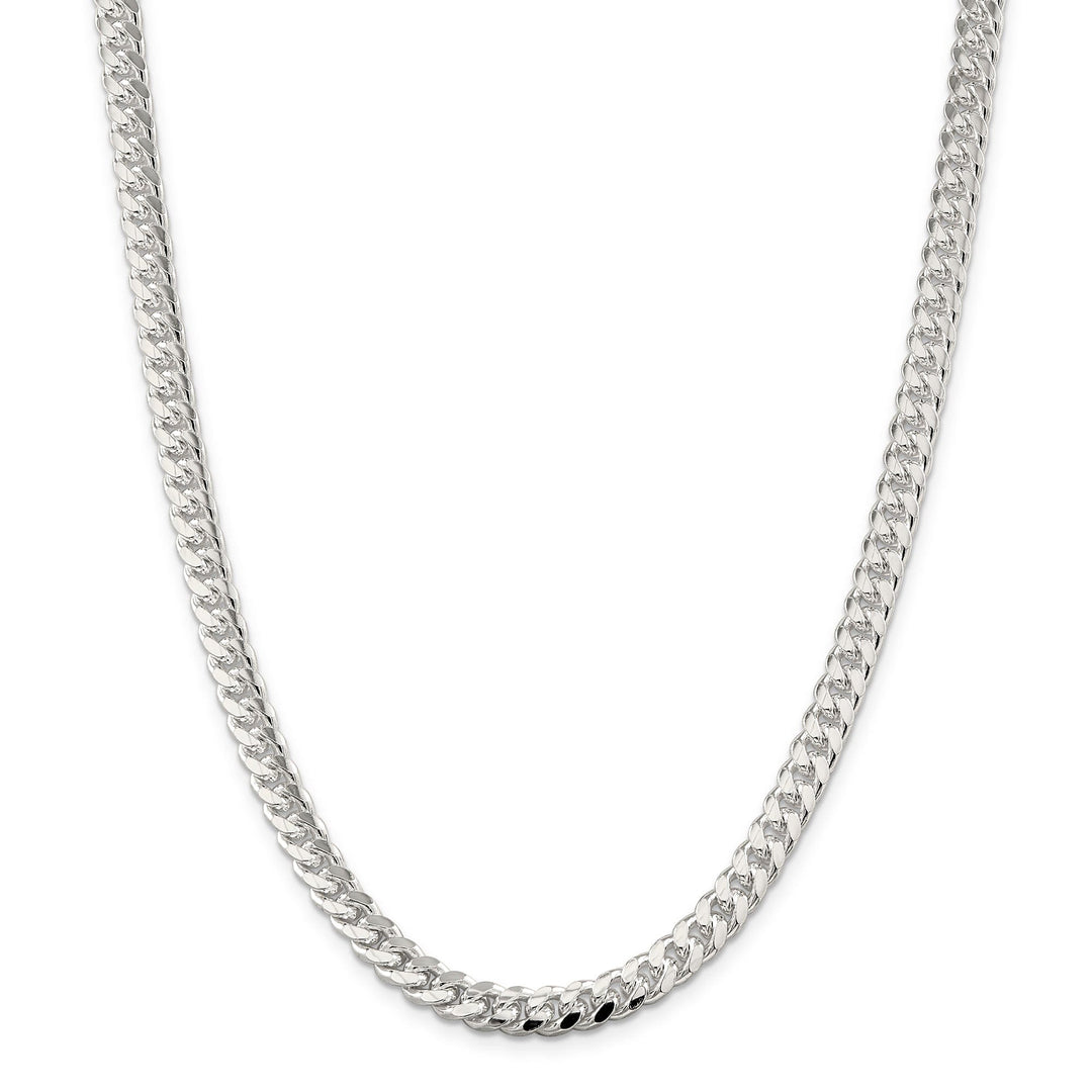 Silver 7.00-mm Solid Domed Link Curb Chain
