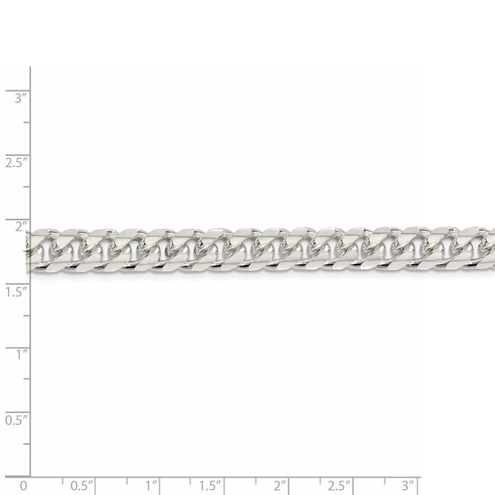 Silver 8.50-mm Solid Domed Link Curb Chain