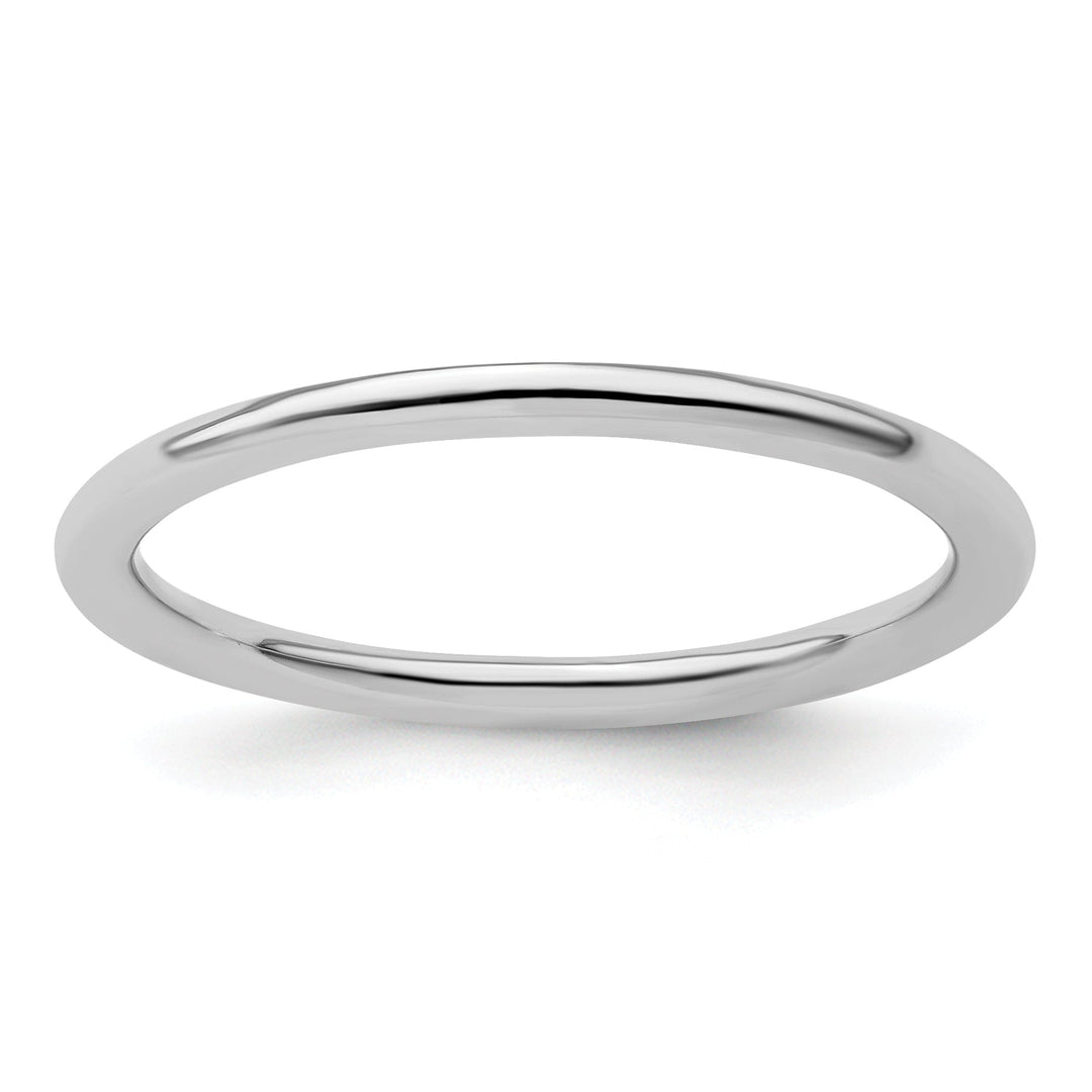Sterling Silver Rhodium Polished Ring