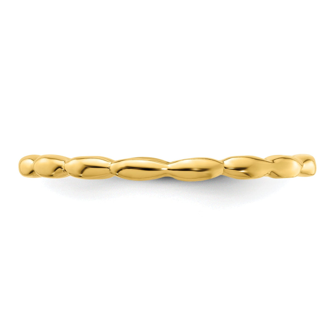 Sterling Silver Gold-Plated Rice Bead Ring