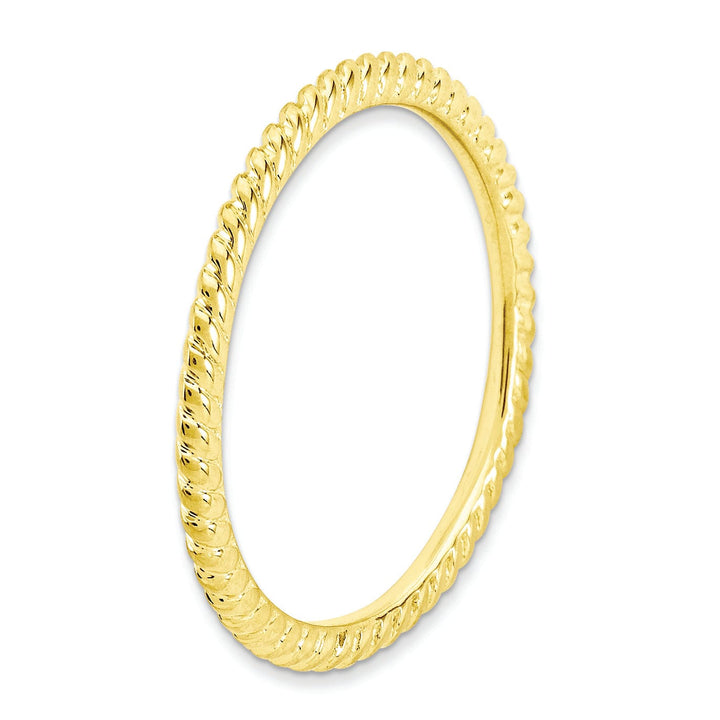 Sterling Silver Gold-Plated Twisted Ring