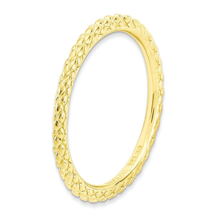 Sterling Silver Gold-Plated Criss-Cross Ring
