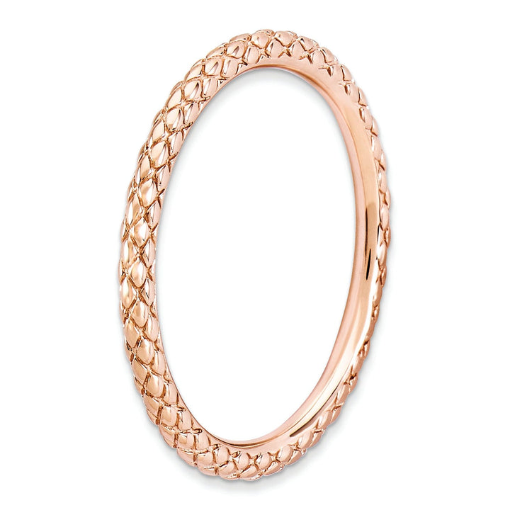 Sterling Silver Pink-Plated Criss-Cross Ring