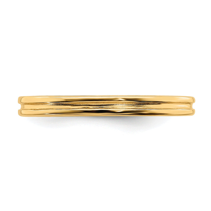 Sterling Silver Gold-Plated Grooved Ring