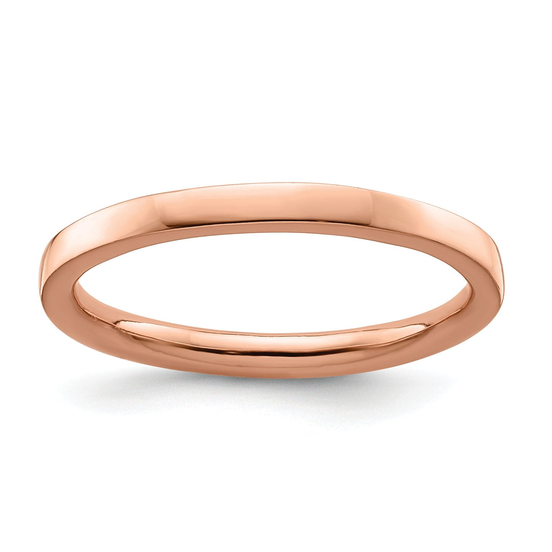 Sterling Silver Pink-Plated Polished Ring