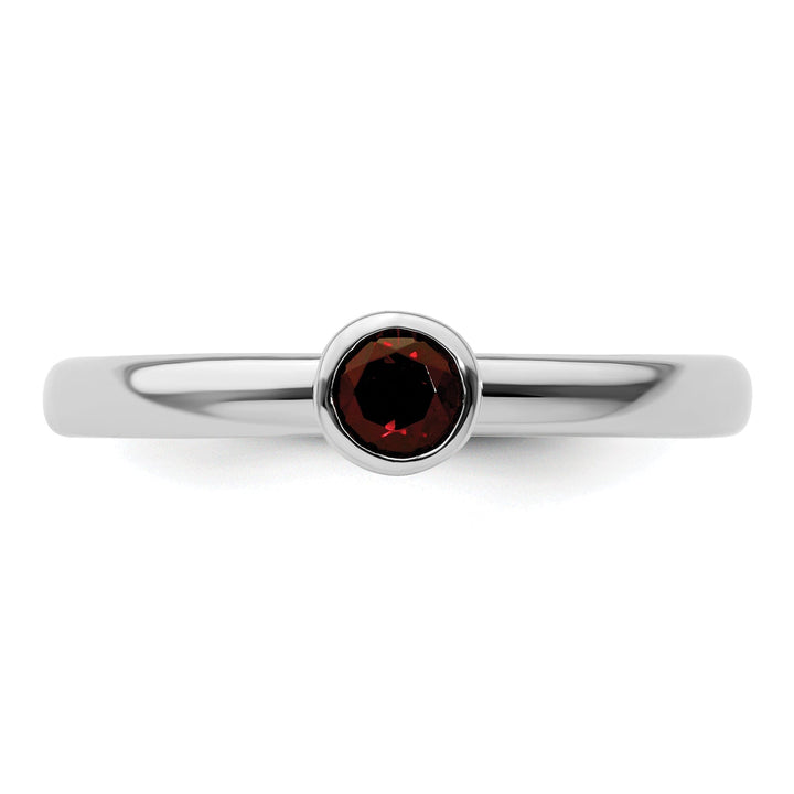 Sterling Silver Stackable Expressions Garnet Ring