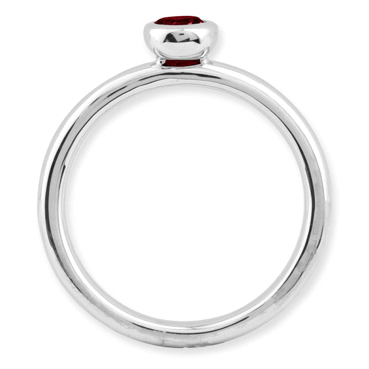 Sterling Silver Stack-able Expressions Garnet Ring