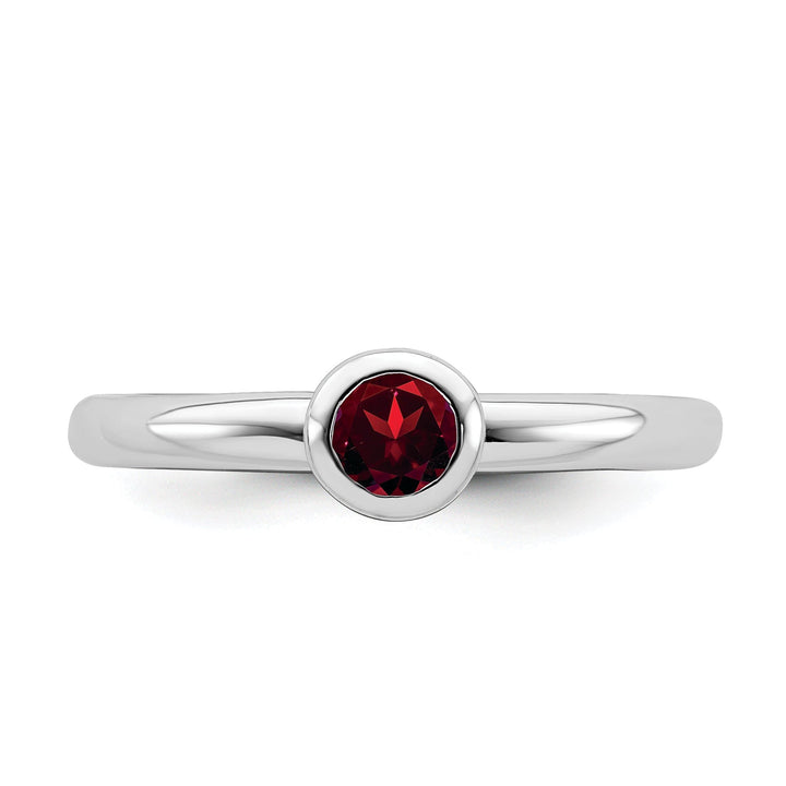 Sterling Silver Stack-able Expressions Garnet Ring