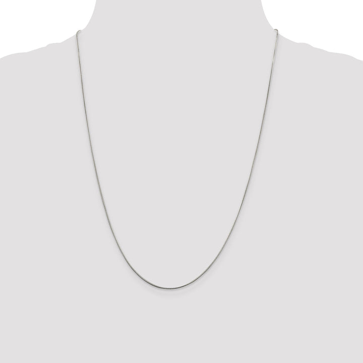 Silver Polish Solid 0.80-mm Round Snake Chain
