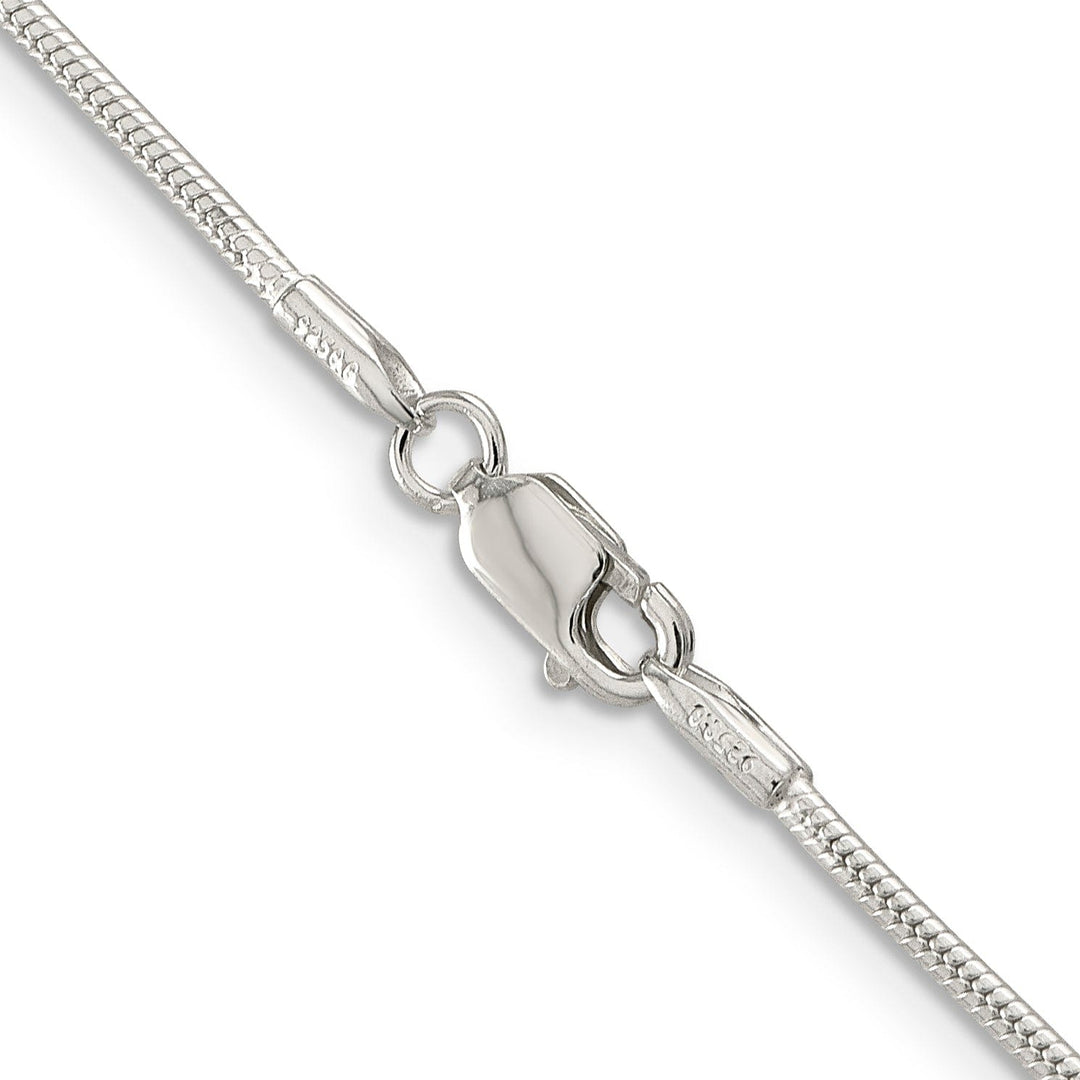 Silver Polish Solid 1.50-mm Round Snake Chain