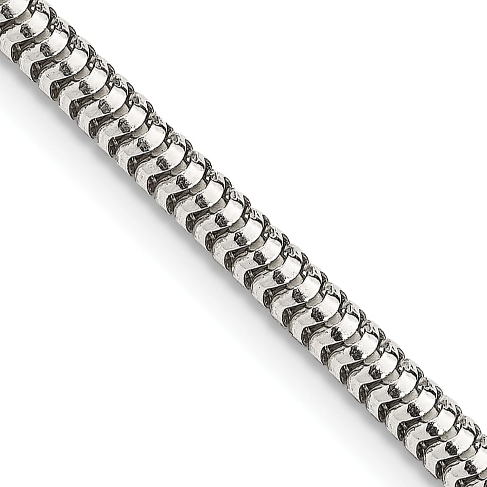 Silver Polished 3.00-mm Round Snake Chain