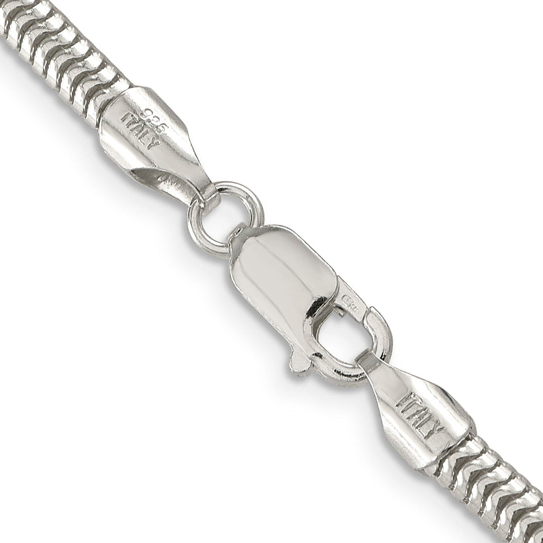 Silver Polished 4.00-mm Round Snake Chain