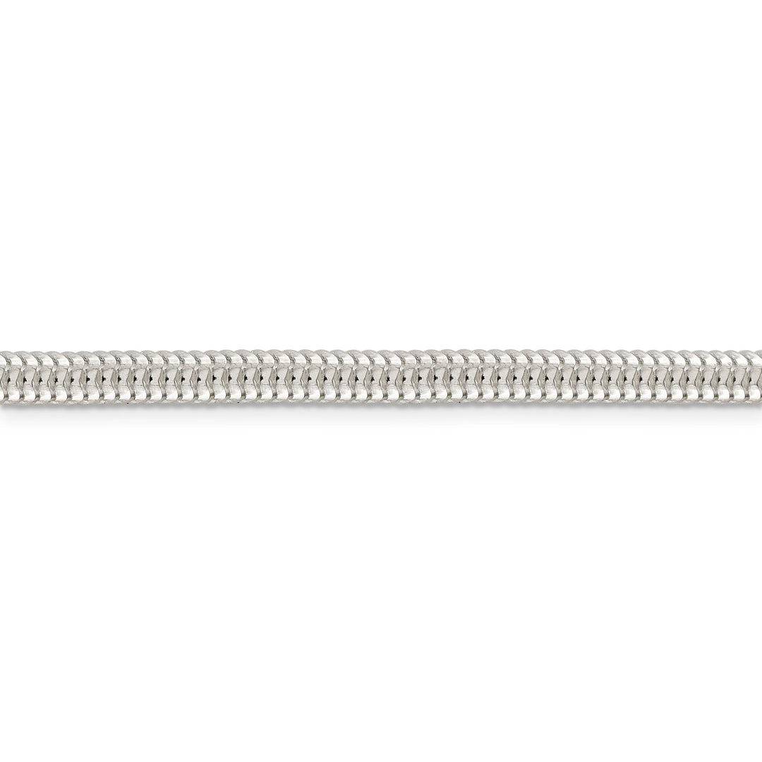 Silver Polished 5.00-mm Round Snake Chain